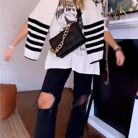 Free People Maggie Mid Rise Black Distressed Jeans - Picture 6 of 6